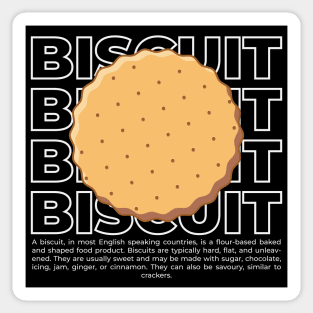 Biscuit with white text Sticker